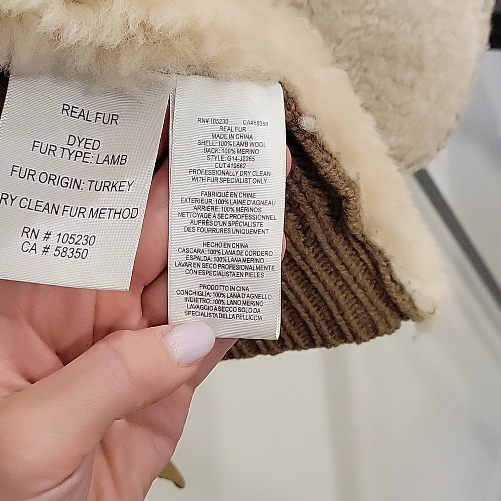 JOIE Brinley Lamb Fur Suede Vest in Natural - Picture 7 of 14